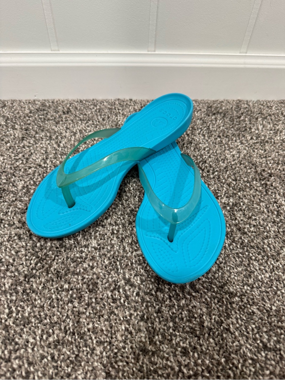 Crocs Turquoise Flip Flops